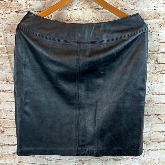 croft & barrow Dresses & Skirts - Croft & Barrow Black Lambskin Leather Skirt 12